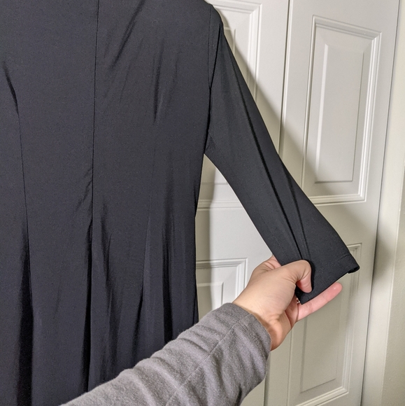 ๐ค Vintage Joan Rivers little black midi wrap dress with 3/4 sleeve - Picture 7 of 9